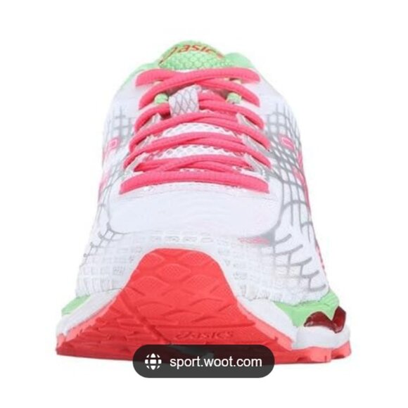 Asics GEL Nimbus 17 White Coral Red Pistachio Green Womens Multiple Sizes - Picture 3 of 12